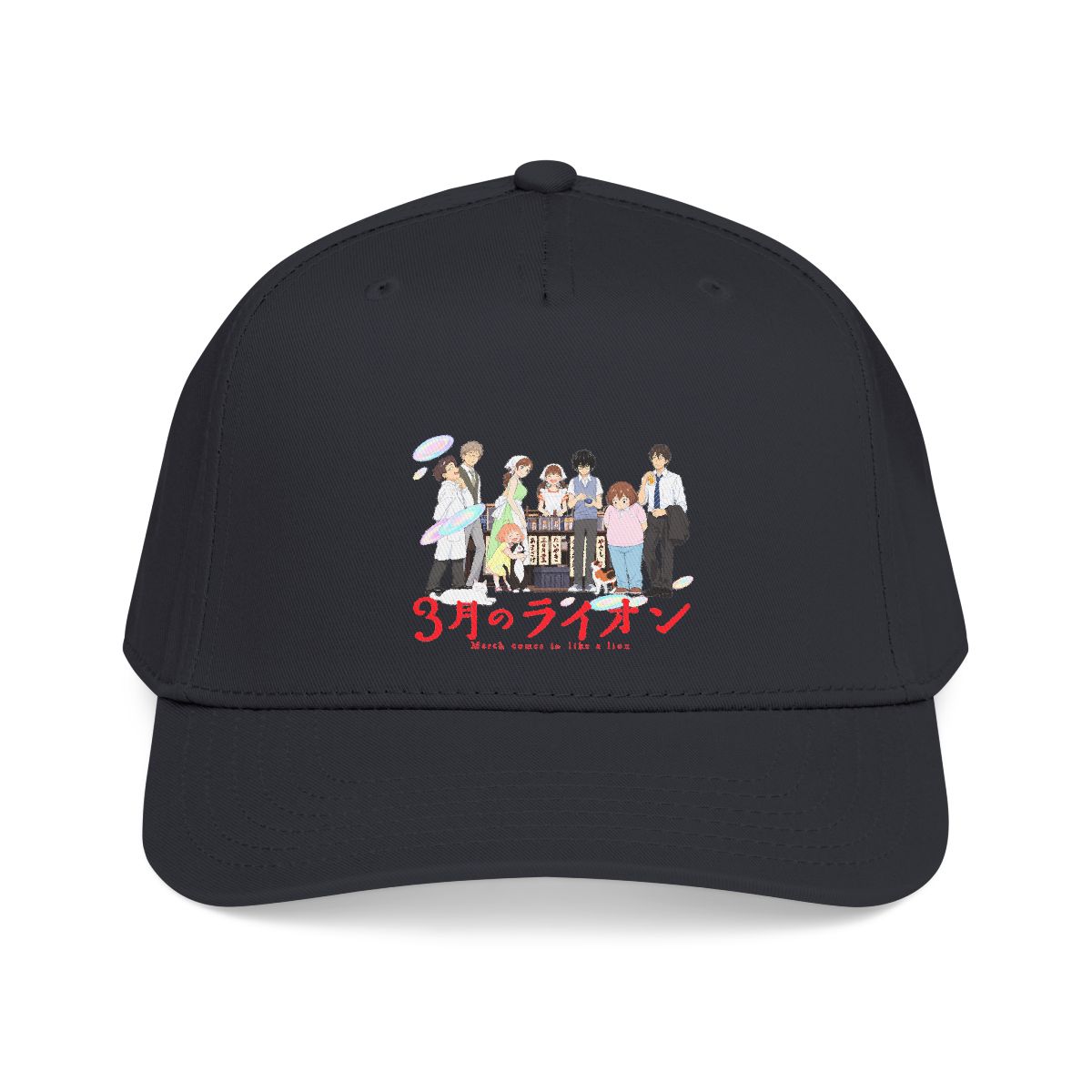 Straw Hat Crew illustration Mid Profile Baseball Cap | Anime group art | March Comes in Like a Lion Anime Merch